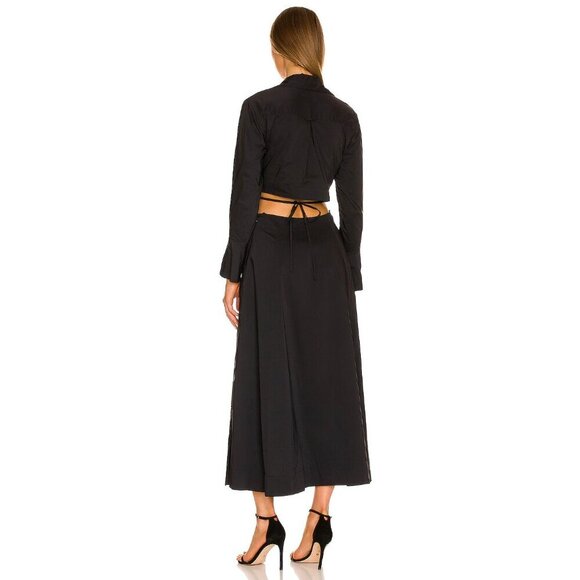 NWT Young Fabulous & Broke YFB Derby in Black V-neck Cutout Maxi Dress S - Picture 3 of 7